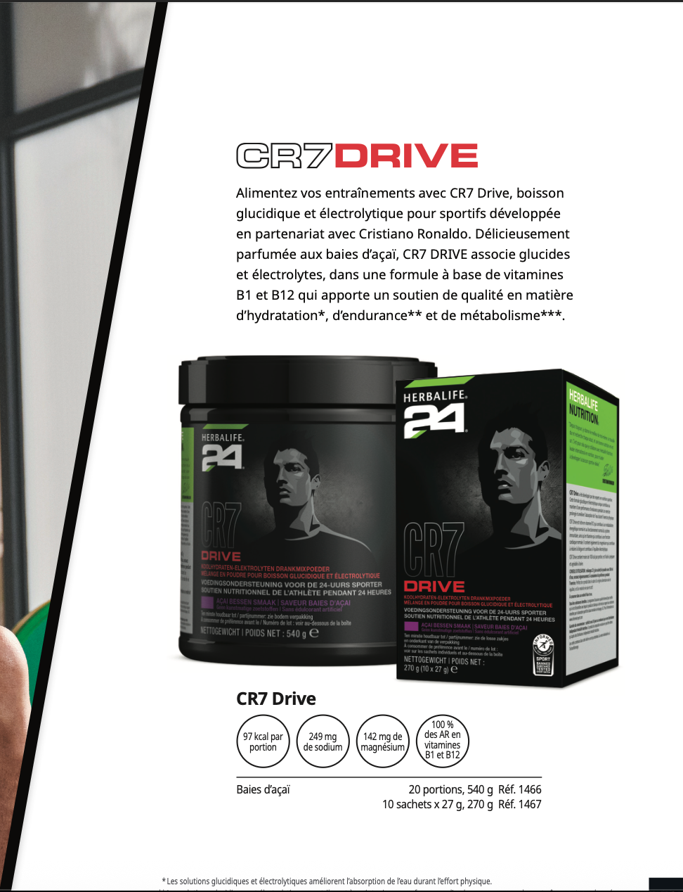 Boîte CR7 Drive Baies d'açai 540 g