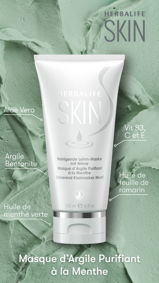 Masque d’Argile Purifiant à la Menthe 120 ml