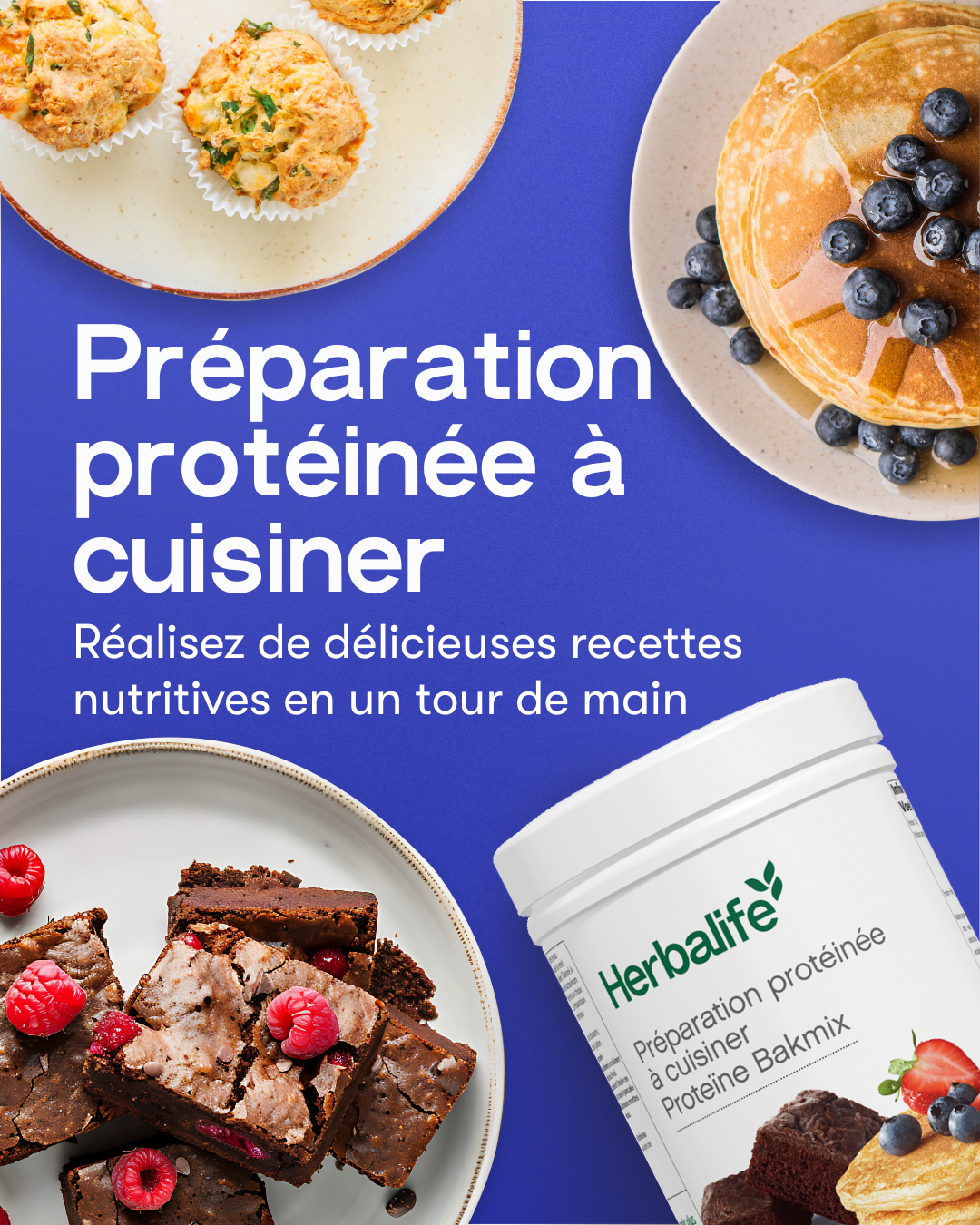 Pan Cake protéinée à cuisiner BAKMIX Saveur Neutre 480 g