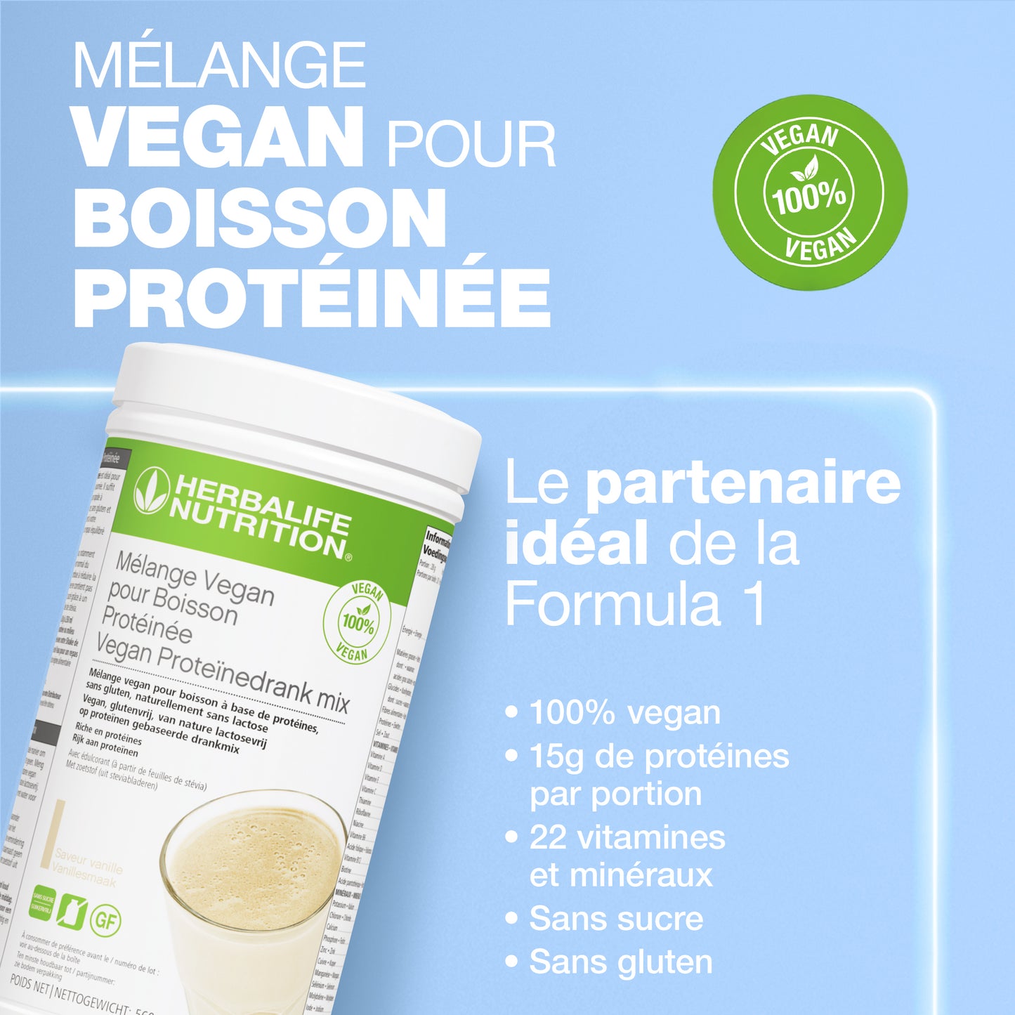 Mélange Vegan pour Boisson Protéinée Vanille