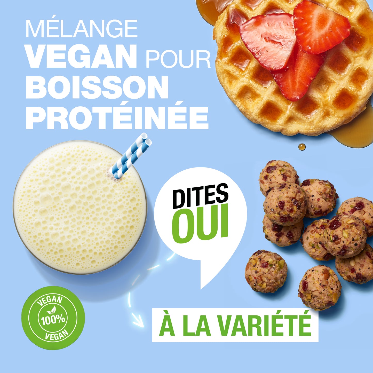 Mélange Vegan pour Boisson Protéinée Vanille