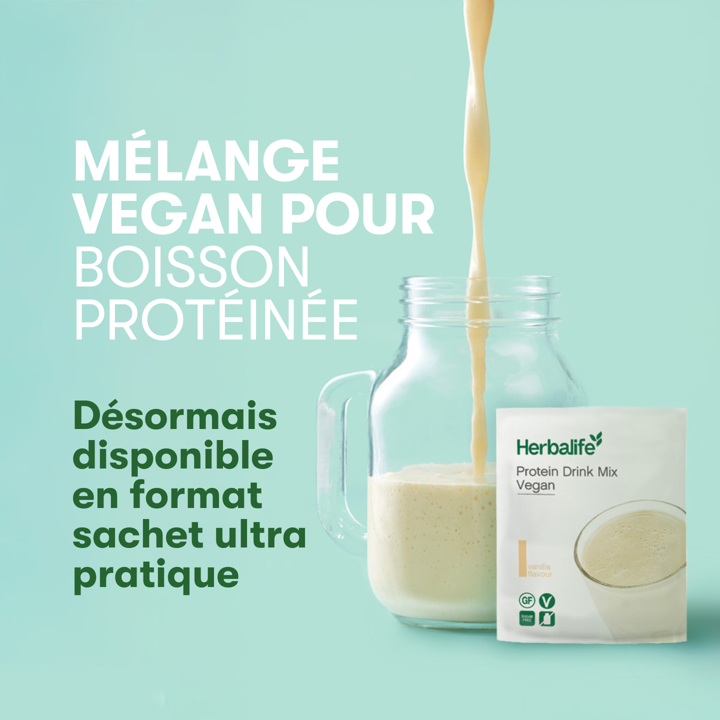 Mélange Vegan pour Boisson Protéinée Vanille