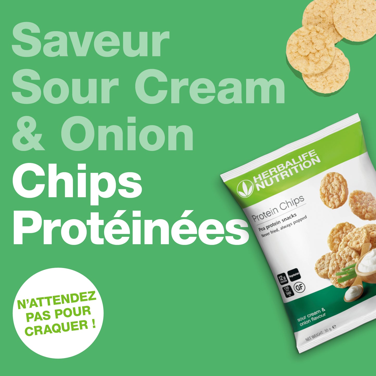 Chips Protéinées Saveur Sour Cream & Onion