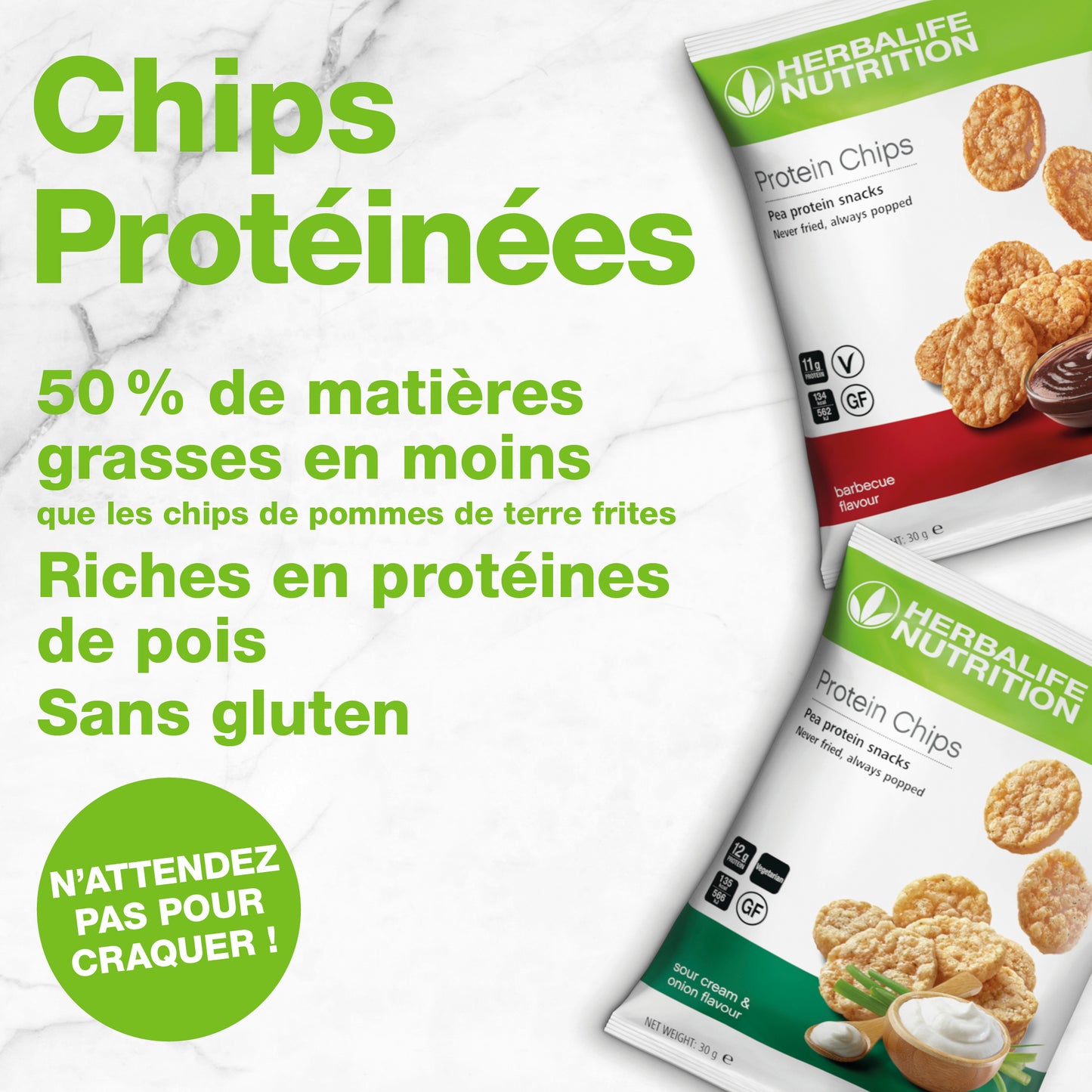 Chips Protéinées Saveur Sour Cream & Onion
