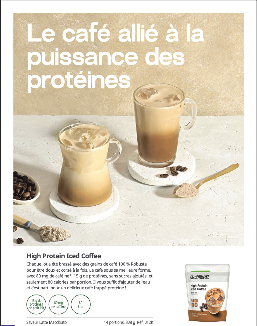 High protein ice coffee