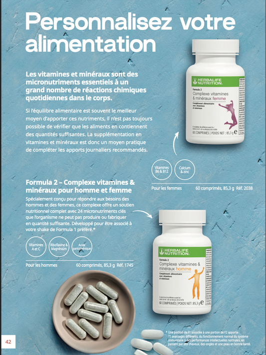 Formula 2 Complexe vitamines et minéraux femme