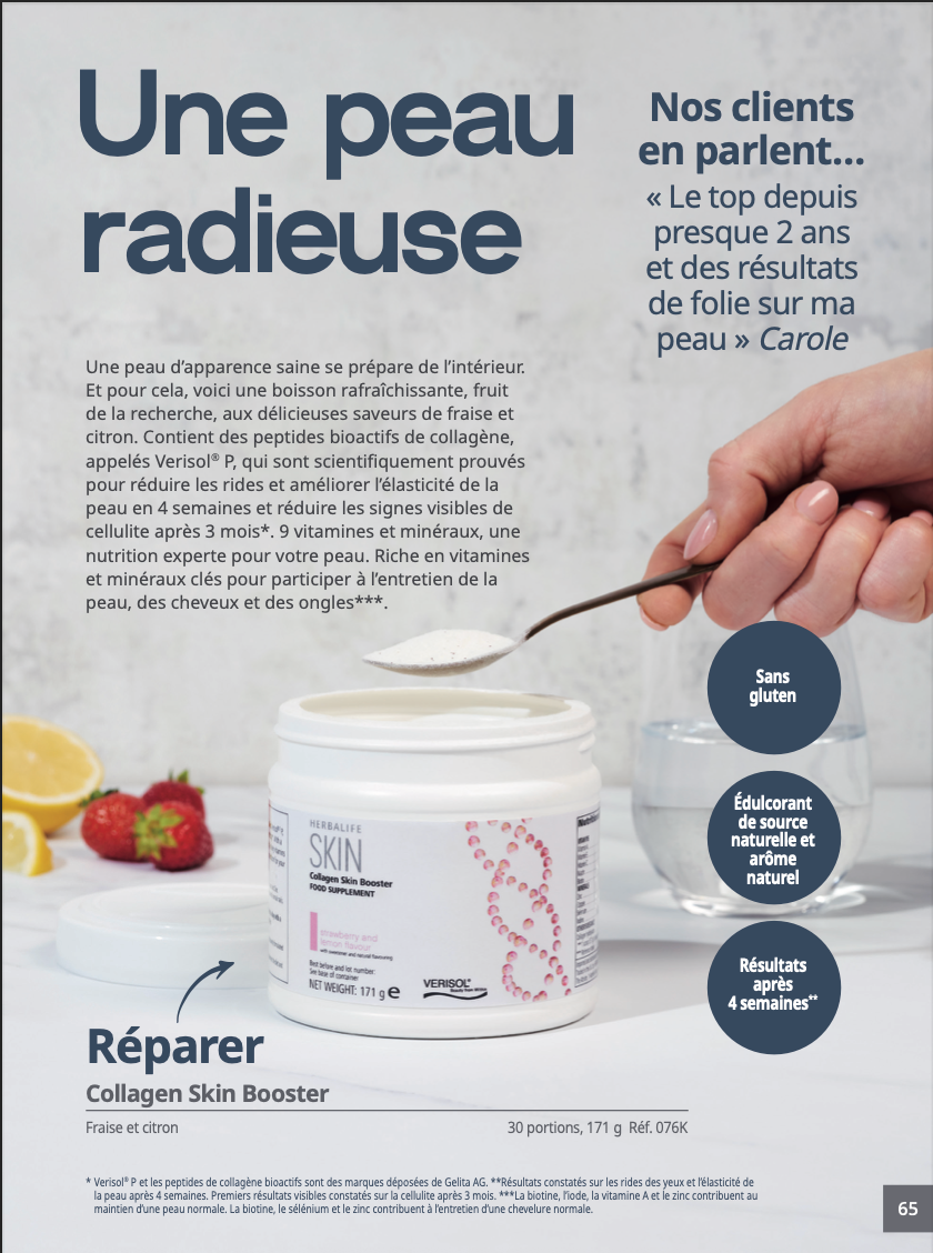 Collagen Skin Booster fraise et citron 171 g