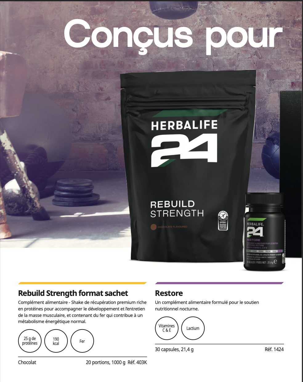 Herbalife24 -   Rebuild Strength Chocolat  - 1000 g