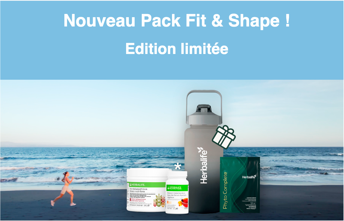 Pack Petit Déjeuner FIT & SHAPE (avec F1 au choix et 1 Gourde 2L OFFERT!)