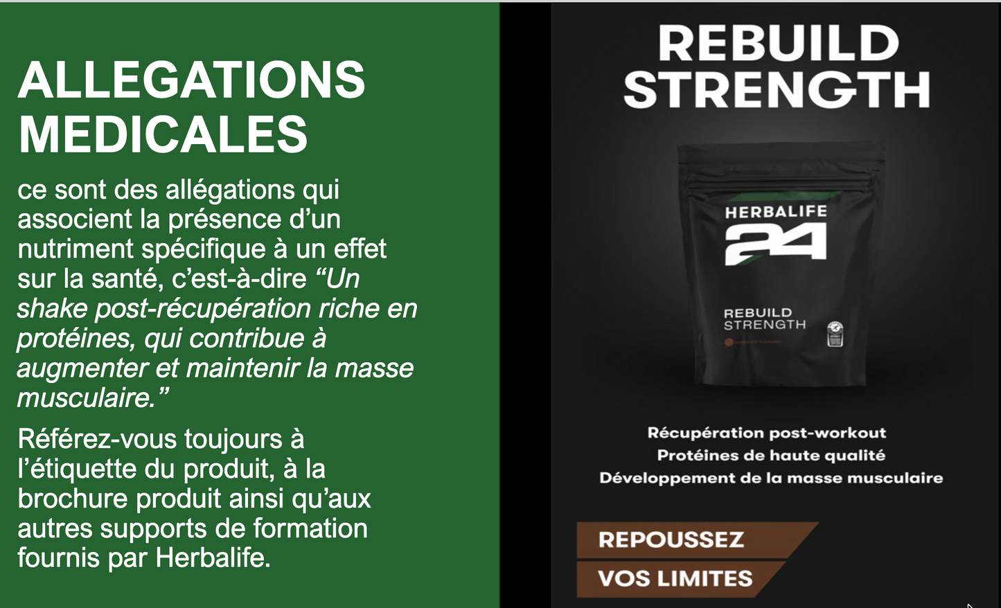 Rebuild Strength Herbalife24® sachets Saveur Chocolat 350 g (7 x 50 g)