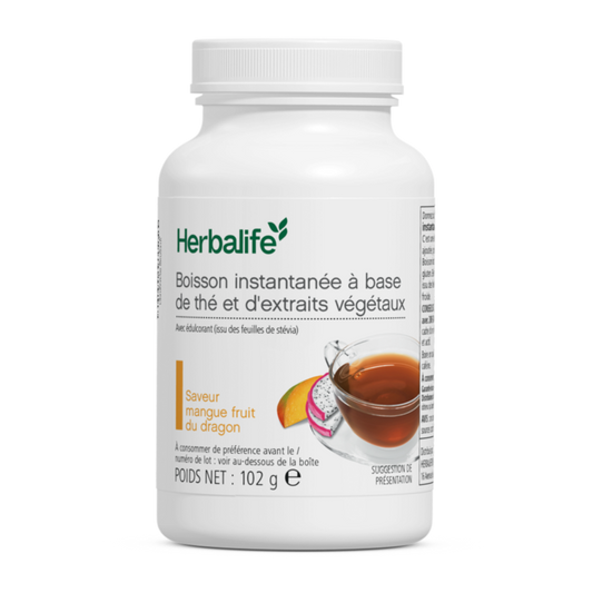 EXTRA NOUVEAUTÉ D'ÈTÈ: Boisson instantanée à base de thé et d'extraits végétaux Saveur mangue fruit du dragon 102 g